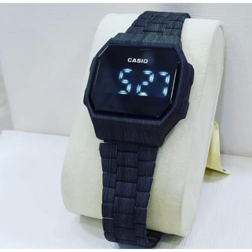Casio Wooden Wrist Watch For Men -Black