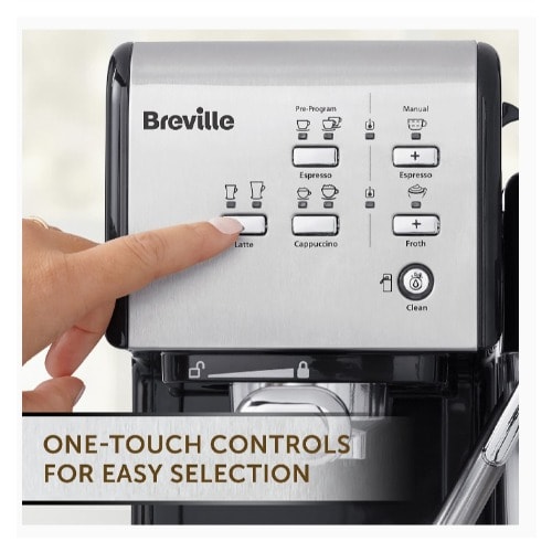 Breville Coffeehouse & Espresso Coffee Machine With Milk Frother 1100W Konga