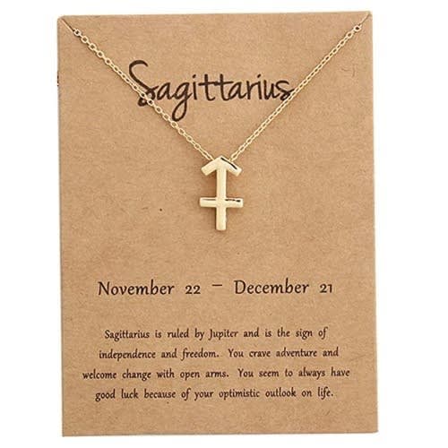 Gold Plated Zodiac Sign Necklace Sagittarius Konga Online Shopping