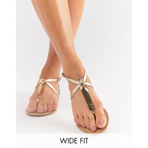 new look gold sandals