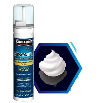 Kirkland Signature 5% Foam Minoxidil Topical Aerosol - Hair Regrowth ...