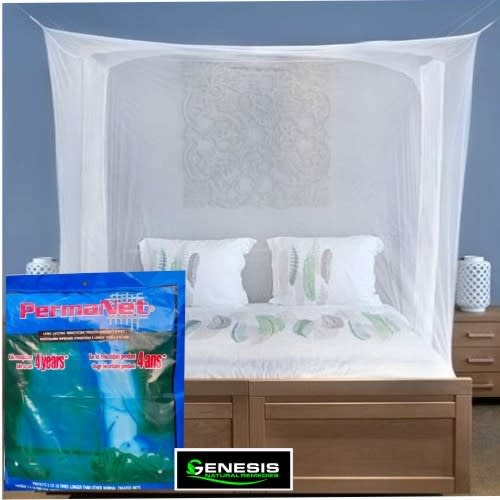 Treated outlet mosquito net