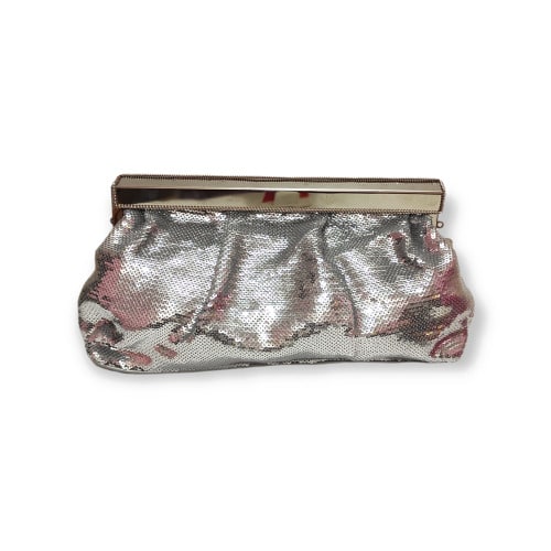 Metallic silver shop clutch purse