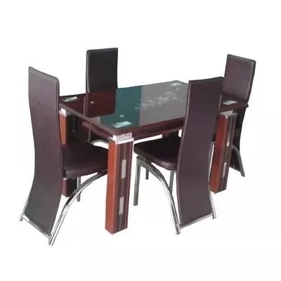 Exquisite 6 Seater Glass Dining Set, Glass Dining Room Table And Chairs Set