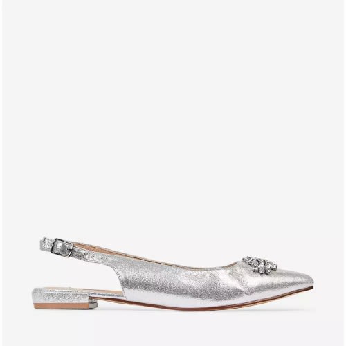 silver jewelled shoes