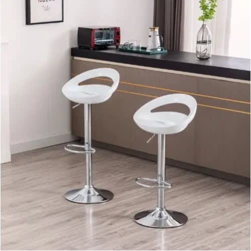 Plastic Adjustable Barstool 2pcs White Konga Online Shopping