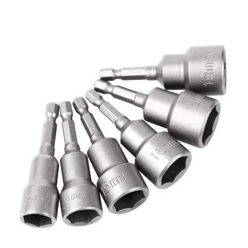 Magnetic Nut Driver Set Metric Socket Impact Drill Bits 13mm
