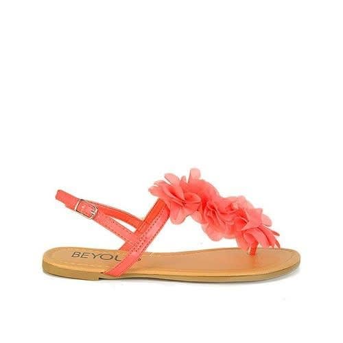 flat sandals with flowers on top