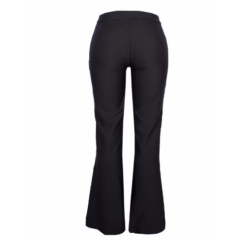 Womens black stretch pants clearance